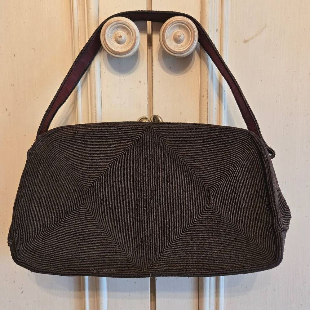 Cordé Brown Vintage Handbag Kiss Closure MCM